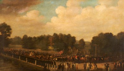 Francis Dukinfield Astley in Processie als Hoge Sheriff, ca. 1806-7 door English School