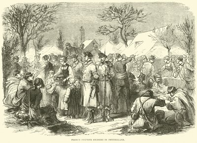 Franse vluchtende soldaten in Zwitserland, november 1870 door English School