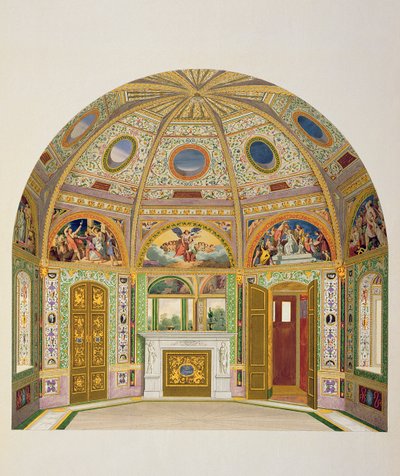 Fresco decoratie in het Zomerhuis van Buckingham Palace, uit The Decorations of the Garden Pavilion in the Grounds of Buckingham Palace door Ludwig Gruner en Anna Brownell Jameson door English School