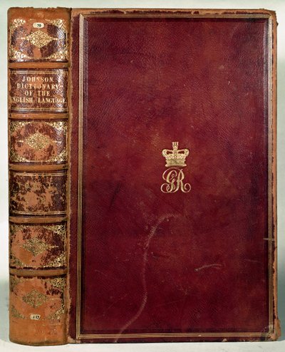 Vooromslag van Johnsons Dictionary of the English Language (leer) door English School