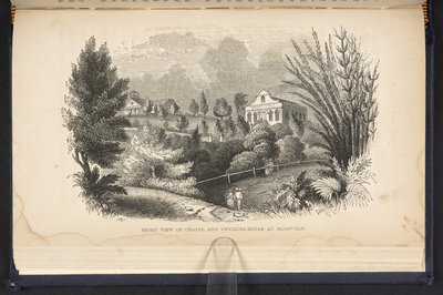 Vooraanzicht van kapel en woonhuis in Sligoville (gravure) door English School