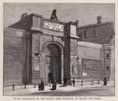 Vooringang van het Royal Free Hospital, Gray