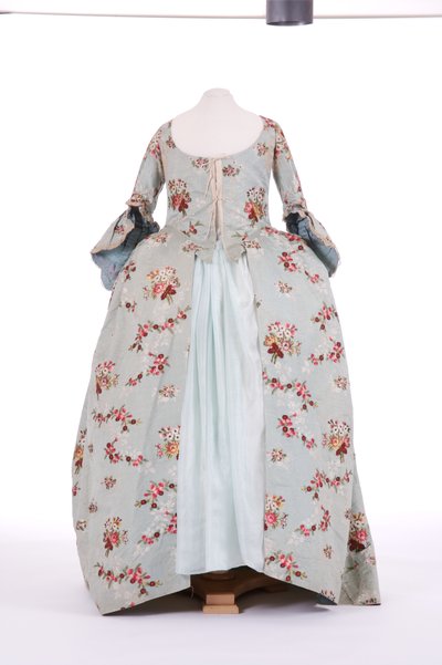 Vooraanzicht van een sack-back jurk, 1760s door English School