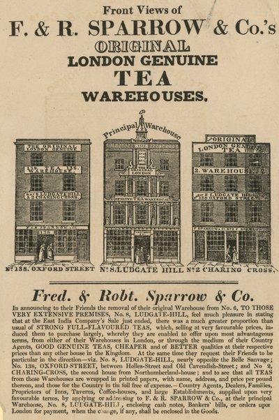 Vooraanzichten van Fred & Robert Sparrow & Co