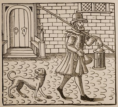Frontispice uit The Bellman of London, door Thomas Dekker (1572-1632), 1616 door English School
