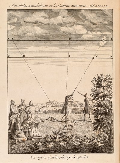 Frontispice uit De Methode van Fluxons en Oneindige Reeksen door Isaac Newton, Londen, 1736 door English School