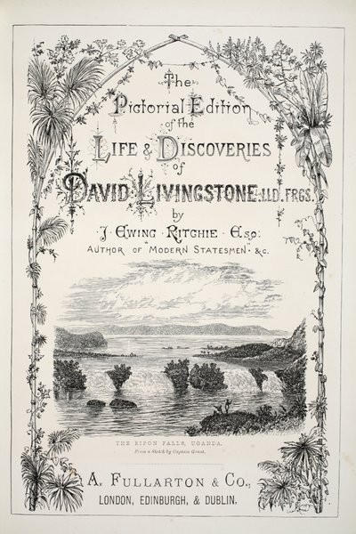 Frontispice uit De Geïllustreerde Editie van het Leven en de Ontdekkingen van David Livingstone door J. Ewing Richie, uitgegeven door A. Fullarton & Co., 1876 door English School