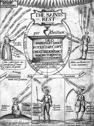 Frontispice van Het Eeuwige Rust van de Heiligen door Richard Baxter door English School