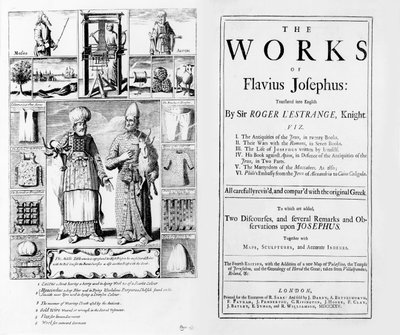 Frontispice van The Works of Flavius Josephus, 1725 door English School