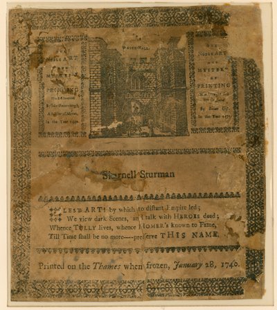 Frost Fair van 1740. Souvenir door English School