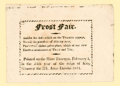 Frost Fair van 1814 door English School