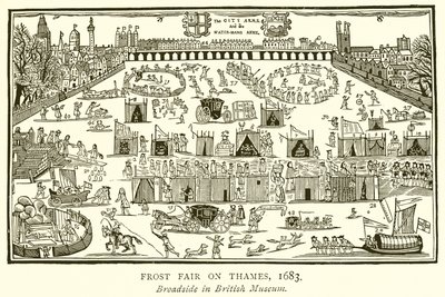 Frost Fair op de Theems, 1683 door English School