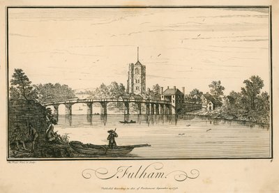 Fulham Bridge, Fulham, Londen door English School