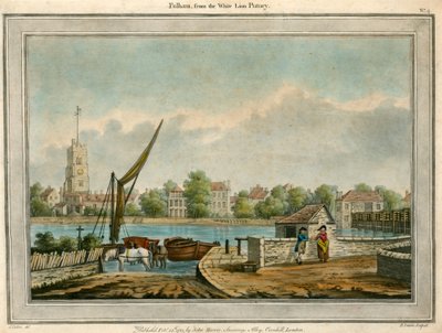 Fulham, Londen, vanaf de White Lion, Putney door English School