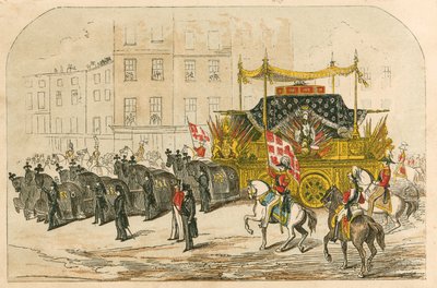 Begrafeniswagen van de Hertog van Wellington door English School