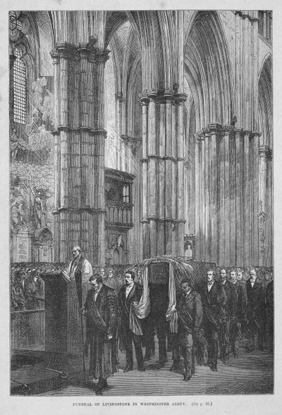 Begrafenis van Dr. Livingstone in Westminster Abbey door English School