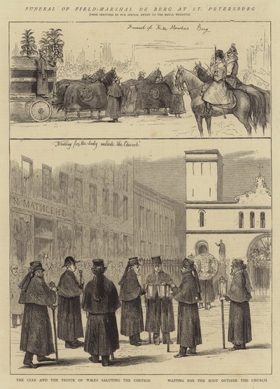 Begrafenis van Veldmaarschalk de Berg in St. Petersburg door English School