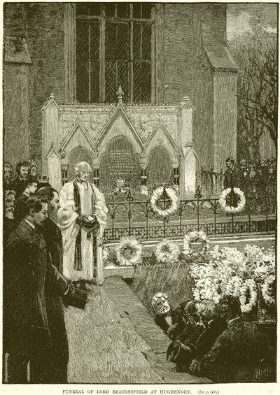 Begrafenis van Lord Beaconsfield in Hughenden door English School
