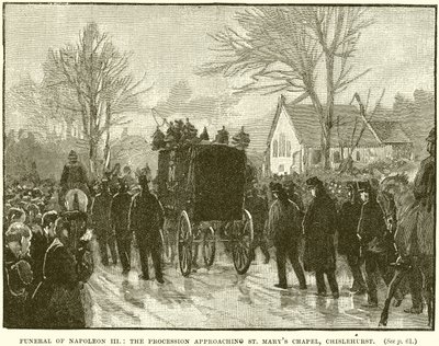 Begrafenis van Napoleon III: De Processie nadert de St. Mary