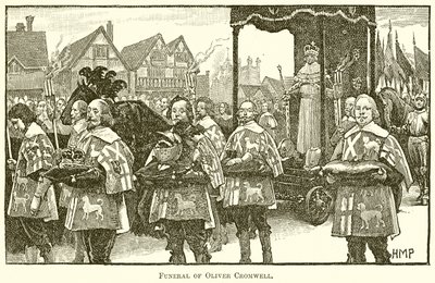 Begrafenis van Oliver Cromwell door English School