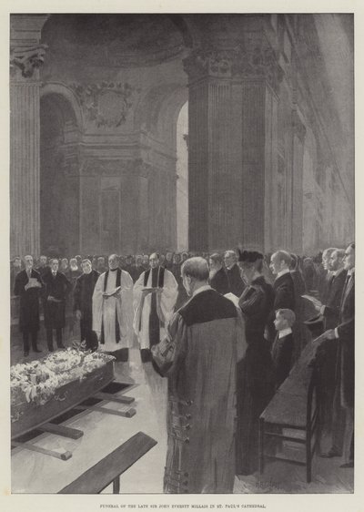 Begrafenis van wijlen Sir John Everett Millais in de St. Paul