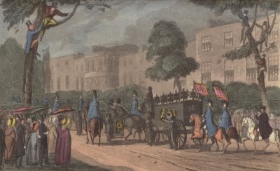 Begrafenisstoet van koningin Caroline, vervreemde vrouw van koning George IV door English School