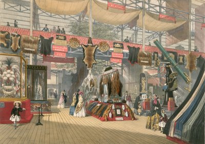 Bont- en haarsectie van De Grote Tentoonstelling van 1851 door English School