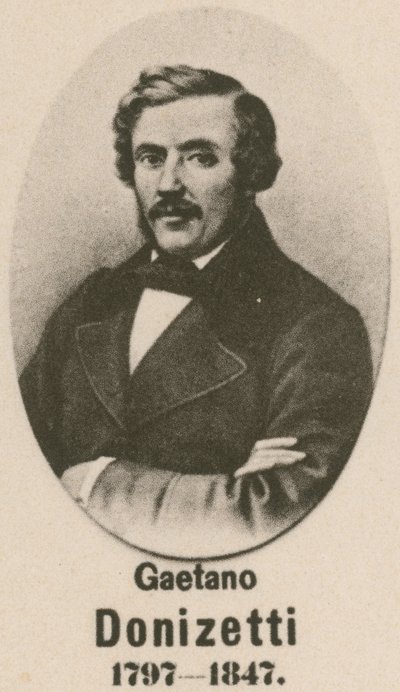Gaetano Donizetti (gravure) door English School