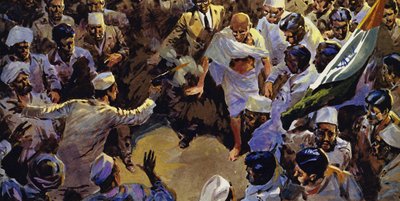 Gandhi werd in 1948 vermoord door een fanatieke Hindoe door English School