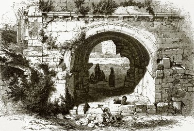 Poort van het ziekenhuis van de ridders van Sint-Jan in Jeruzalem door English School