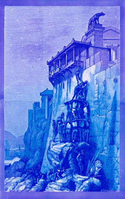 Ganzen van het Capitool, illustratie uit History of Rome door Victor Duruy, gepubliceerd 1884 door English School