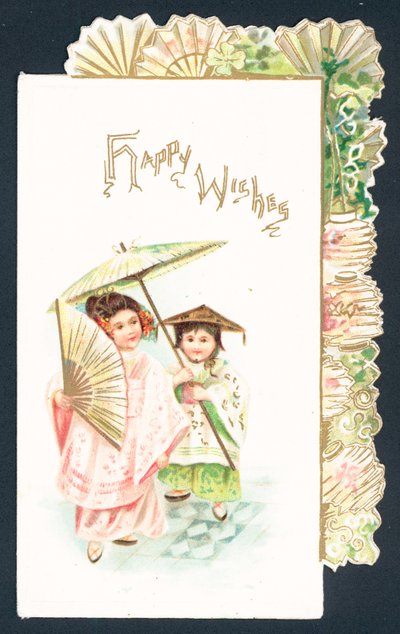 Geisha meisje en Chinees meisje door English School