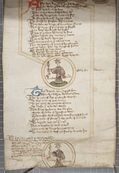 Genealogische rol van de koningen van Engeland, ca. 1440-79 door English School
