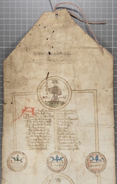 Genealogische rol van de koningen van Engeland, ca. 1440-79 (pen en inkt op perkament) door English School