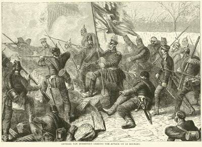 Generaal Von Budretzky leidt de aanval op Le Bourget, oktober 1870 door English School