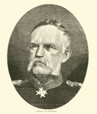 Generaal Von Hindersin, oktober 1870 door English School