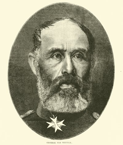 Generaal Von Wittich, oktober 1870 door English School