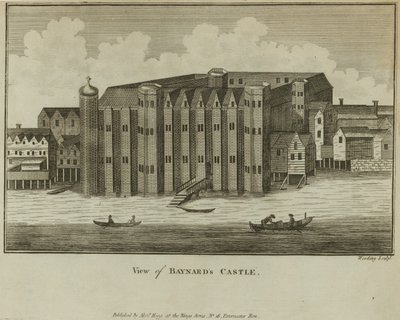 Algemeen beeld van Baynards Castle door English School