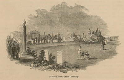 Algemeen overzicht van Kensal Green Cemetery door English School