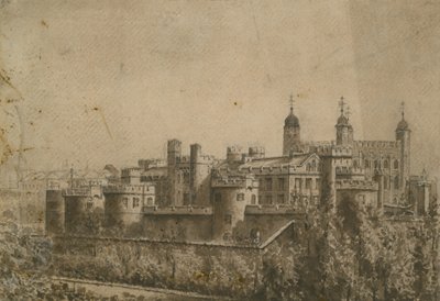 Algemeen uitzicht op de Tower of London door English School