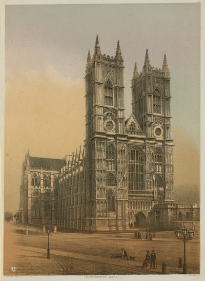 Algemeen overzicht van Westminster Abbey door English School