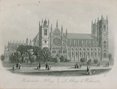 Algemeen uitzicht op Westminster Abbey door English School