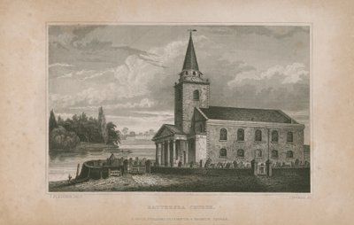 Algemeen beeld van de Battersea kerk door English School