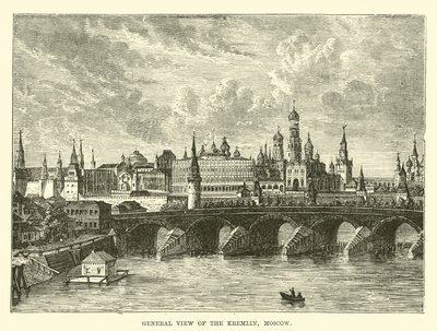 Algemeen uitzicht op het Kremlin, Moskou door English School