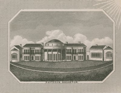 Algemeen uitzicht op het Koninklijk Paviljoen Landgoed door English School