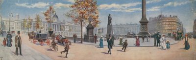 Algemeen uitzicht op de zuidoostelijke hoek van Trafalgar Square door English School