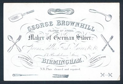 George Brownhill, fabrikant van Duits zilver door English School