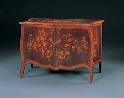 George III marqueterie commode in de stijl van John Cobb, c.1770 door English School