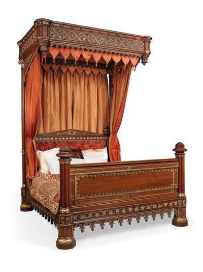George IV half-tester bed, c.1830 door English School