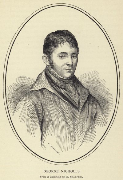 George Nicholls, van een tekening door G Sharples door English School